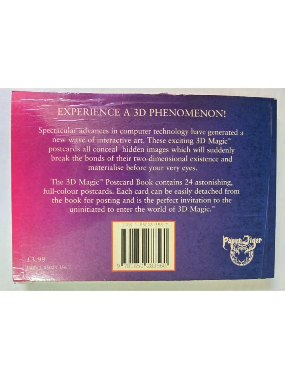3D Magic (24) Postcards with Full Colored Post Cards